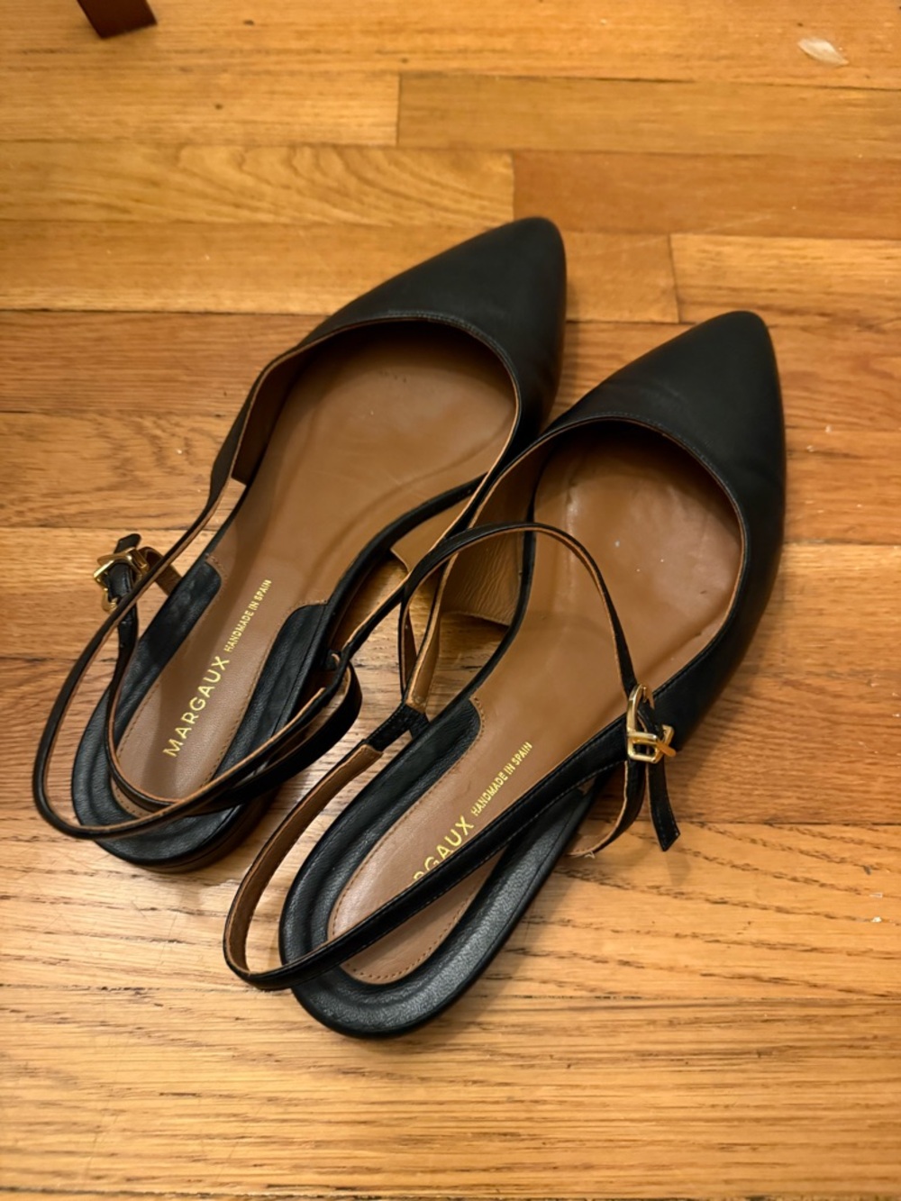 Margaux the Crosby Black Pointed Slingback Flats - Picture 5 of 6
